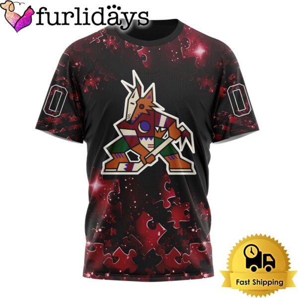 NHL Arizona Coyotes Autism Awareness Hockey Custom T Shirt