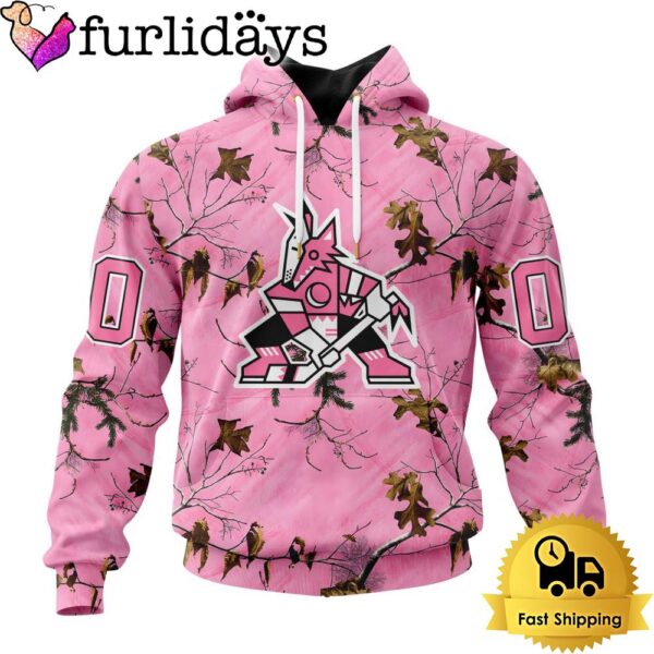 NHL Arizona Coyotes Special Realtree Pink Camouflage Custom Hoodie