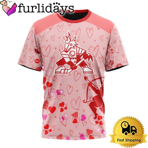 NHL Arizona Coyotes Valentine’s Day T Shirt For Couple