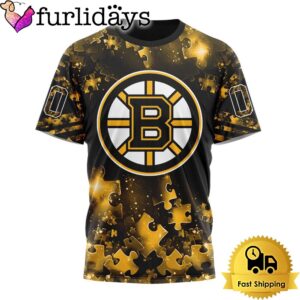 NHL Boston Bruins Autism Awareness Hockey Custom T Shirt