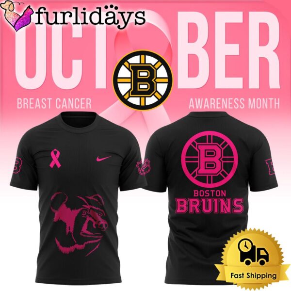 NHL Boston Bruins Breast Cancer Awareness Month T Shirt