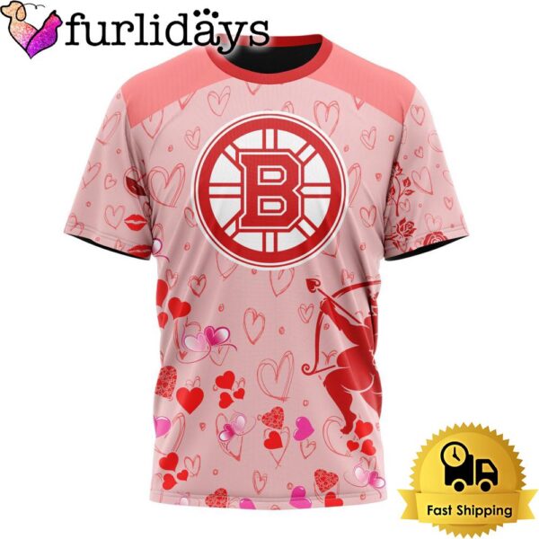 NHL Boston Bruins Valentine’s Day T Shirt For Couple