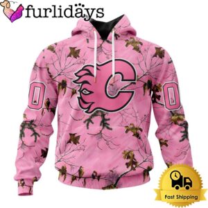 NHL Calgary Flames Special Realtree Pink Camouflage Custom Hoodie