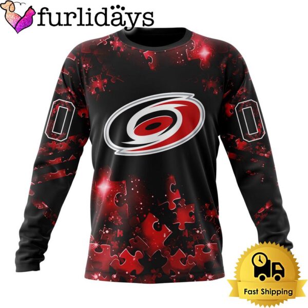 NHL Carolina Hurricanes Autism Awareness Hockey Custom Sweatshirt