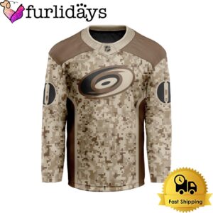 NHL Carolina Hurricanes Desert Camouflage Design Custom Hockey Jersey