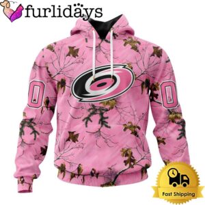 NHL Carolina Hurricanes Special Realtree Pink Camouflage Custom Hoodie