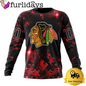 NHL Chicago Blackhawks Autism Awareness Hockey…