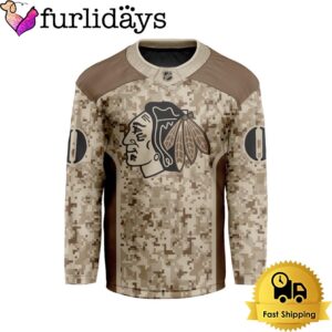 NHL Chicago Blackhawks Desert Camouflage Design…