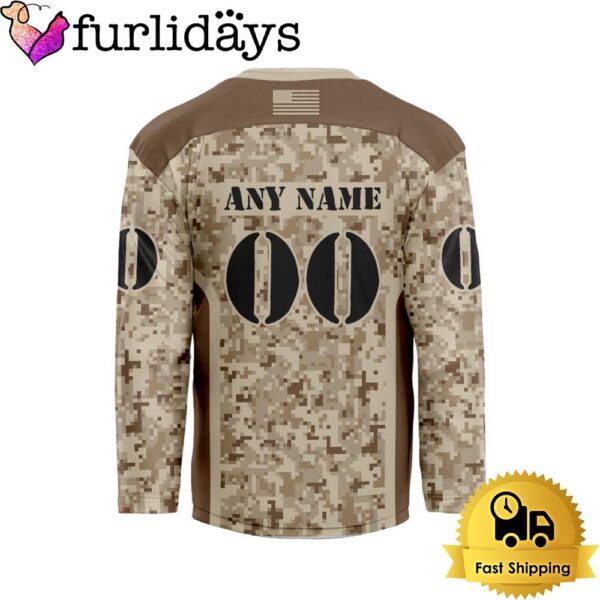 NHL Chicago Blackhawks Desert Camouflage Design Custom Hockey Jersey