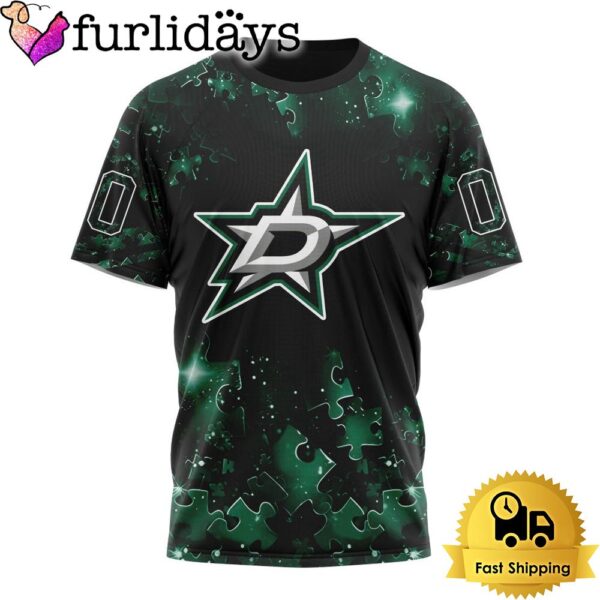 NHL Dallas Stars Autism Awareness Hockey Custom T Shirt