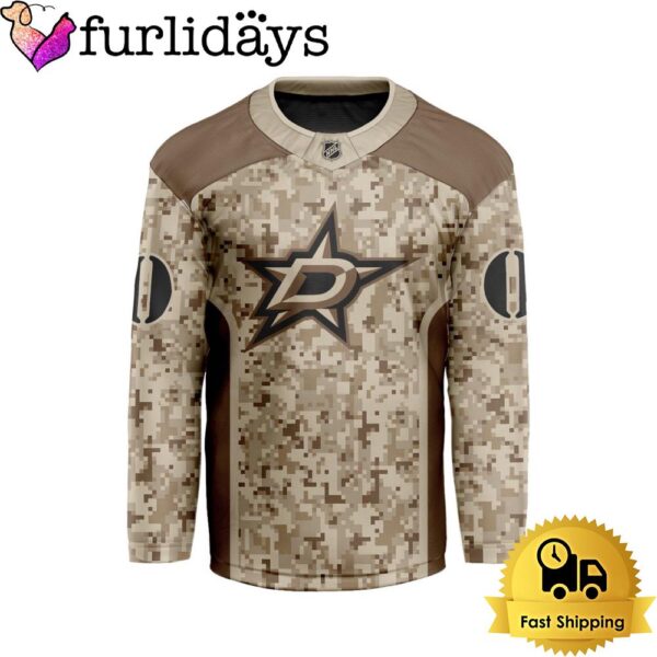 NHL Dallas Stars Desert Camouflage Design Custom Hockey Jersey