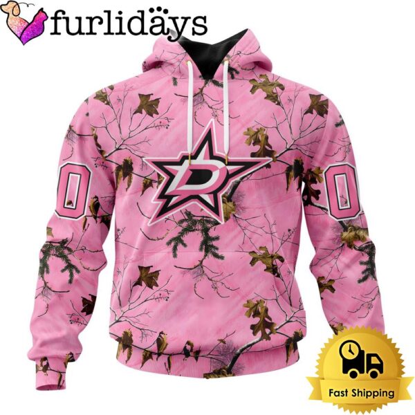 NHL Dallas Stars Special Realtree Pink Camouflage Custom Hoodie