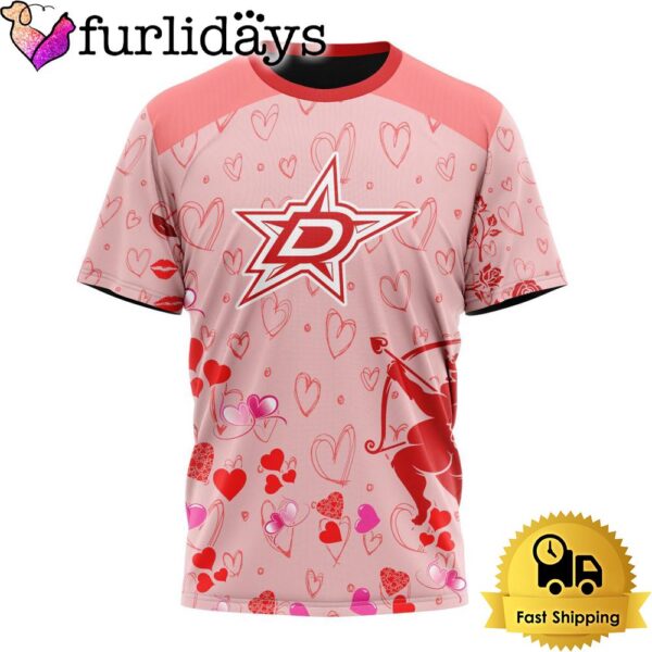 NHL Dallas Stars Valentine’s Day T Shirt For Couple