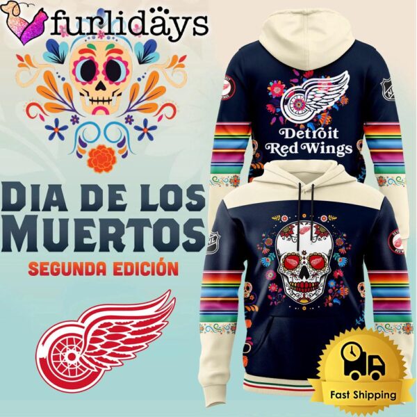 NHL Detroit Red Wings Dia De Los Muertos Hoodie