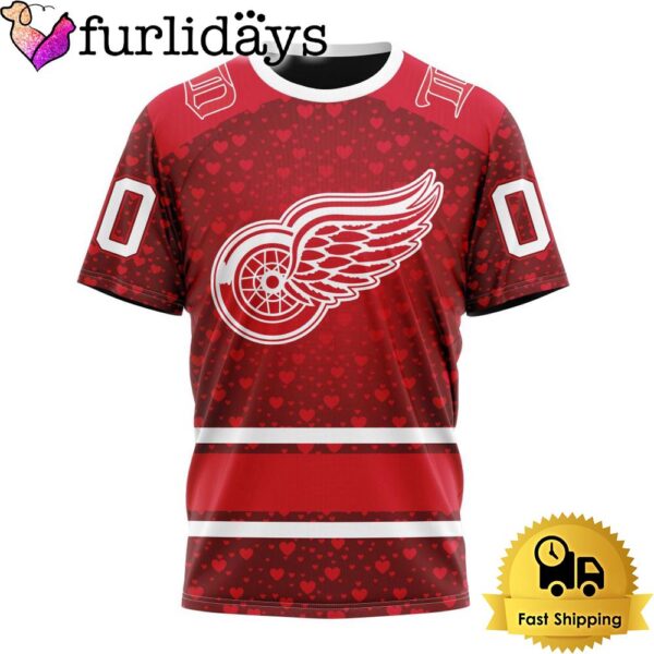 NHL Detroit Red Wings My Heart T Shirt Valentine’s Day Gift