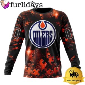 NHL Edmonton Oilers Autism Awareness Hockey…