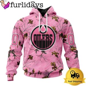 NHL Edmonton Oilers Special Realtree Pink Camouflage Custom Hoodie