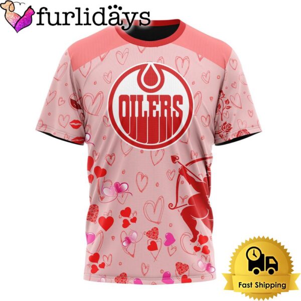 NHL Edmonton Oilers Valentine’s Day T Shirt For Couple