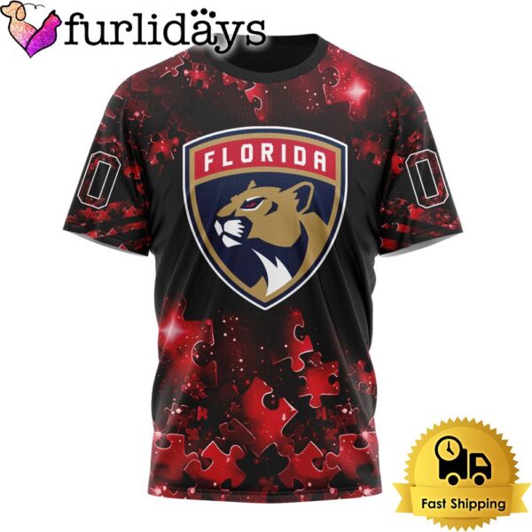 NHL Florida Panthers Autism Awareness Hockey Custom T Shirt