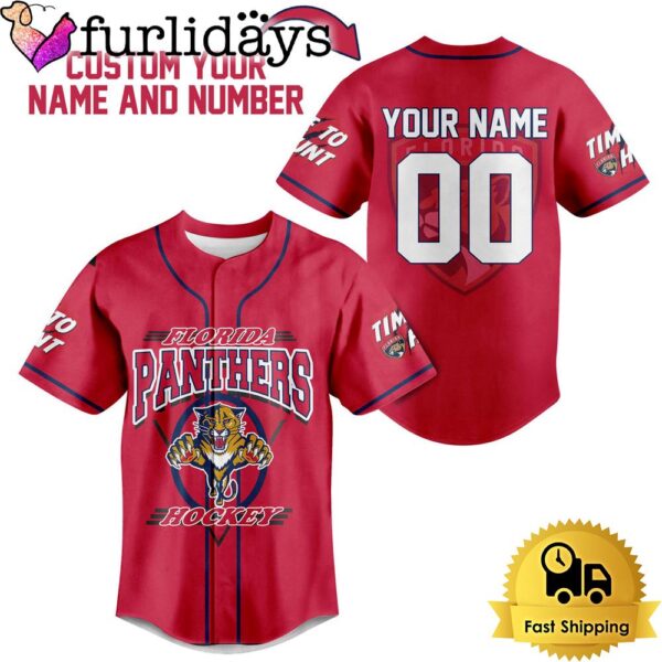 NHL Florida Panthers Hockey Team Logo Baseball Jersey