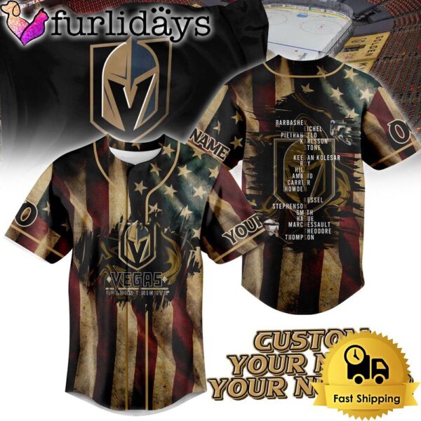 NHL Golden Knights List Team Baseball Jersey