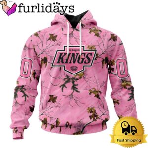 NHL Los Angeles Kings Special Realtree Pink Camouflage Custom Hoodie