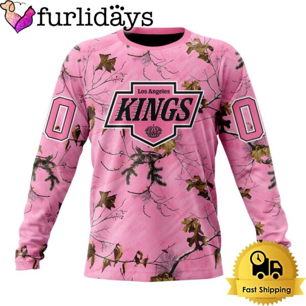 NHL Los Angeles Kings Special Realtree Pink Camouflage Custom Sweatshirt