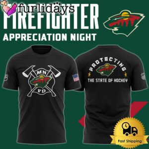 NHL Minnesota Wild Firefighter Appreciation Night T Shirt