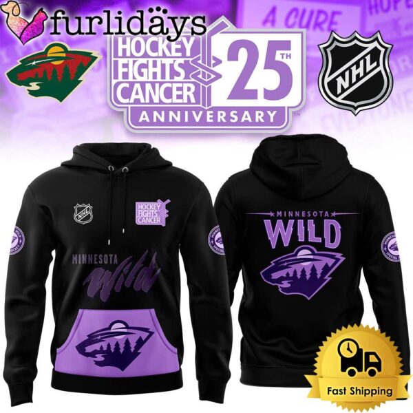 NHL Minnesota Wild Hockey Fights Cancer Hoodie