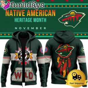 NHL Minnesota Wild Native American Heritage Month Zip Hoodie