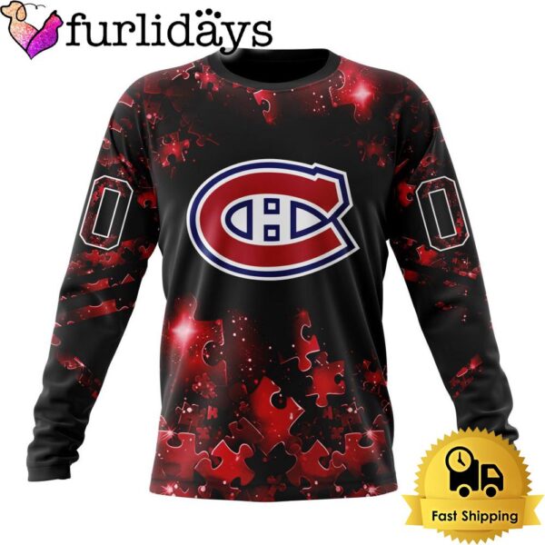 NHL Montreal Canadiens Autism Awareness Hockey Custom Sweatshirt