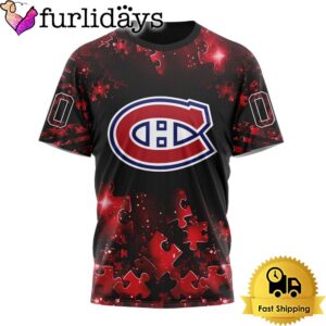 NHL Montreal Canadiens Autism Awareness Hockey Custom T Shirt