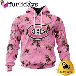 NHL Montreal Canadiens Special Realtree Pink Camouflage Custom Hoodie