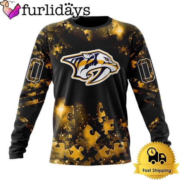 NHL Nashville Predators Autism Awareness Hockey Custom Sweatshirt