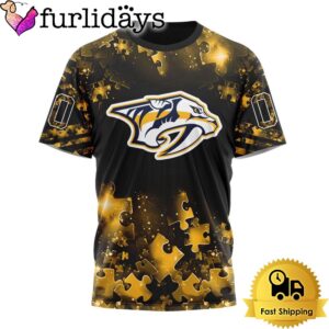 NHL Nashville Predators Autism Awareness Hockey Custom T Shirt