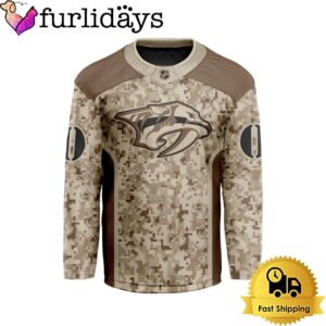 NHL Nashville Predators Desert Camouflage Design…