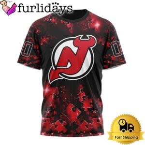 NHL New Jersey Devils Autism Awareness Hockey Custom T Shirt