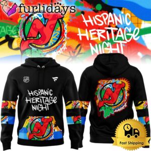 NHL New Jersey Devils Hockey Hispanic Heritage Night Black Hoodie