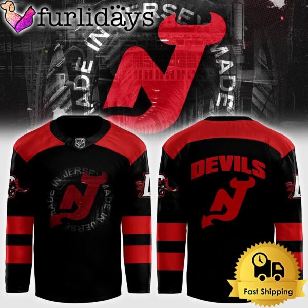 NHL New Jersey Devils Made In Jersey Logo Hockey Jersey