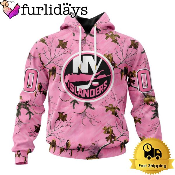 NHL New York Islanders Special Realtree Pink Camouflage Custom Hoodie