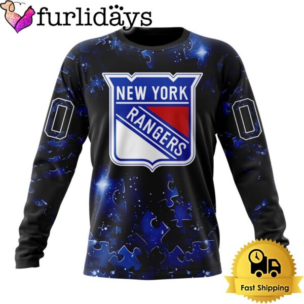 NHL New York Rangers Autism Awareness Hockey Custom Sweatshirt