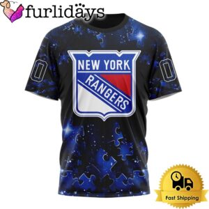 NHL New York Rangers Autism Awareness Hockey Custom T Shirt