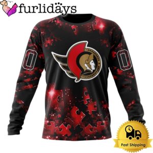 NHL Ottawa Senators Autism Awareness Hockey Custom Sweatshirt