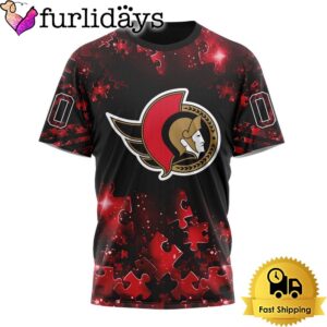 NHL Ottawa Senators Autism Awareness Hockey Custom T Shirt