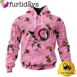 NHL Ottawa Senators Special Realtree Pink Camouflage Custom Hoodie