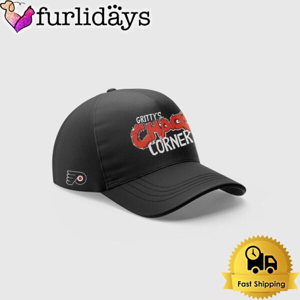 NHL Philadelphia Flyers 2025 Gritty’s Chaos Corner Day Black Baseball Cap