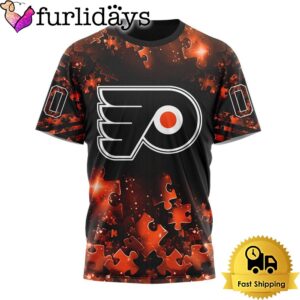 NHL Philadelphia Flyers Autism Awareness Hockey Custom T Shirt