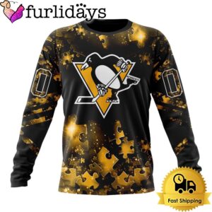 NHL Pittsburgh Penguins Autism Awareness Hockey Custom Sweatshirt