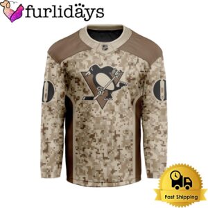 NHL Pittsburgh Penguins Desert Camouflage Design…