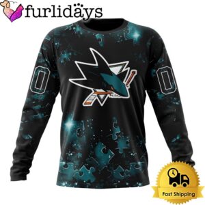 NHL San Jose Sharks Autism Awareness Hockey Custom Sweatshirt